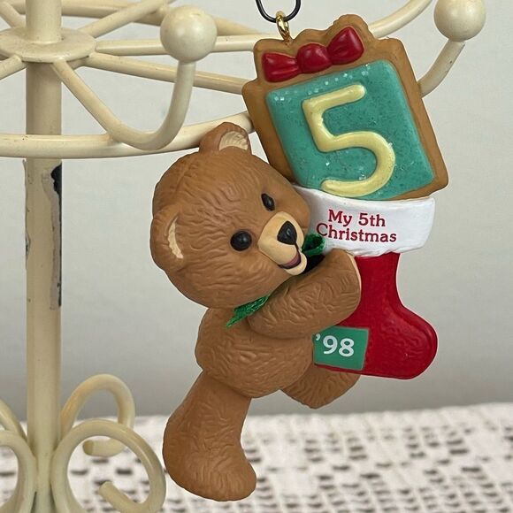Hallmark Keepsake Child’s Age Collection Fourth Christmas Bear Ornament 1994 - Picture 5 of 9